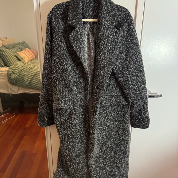 AFRM Bran Charcoal Tweed Coat - XS / S - Picture 2 of 7